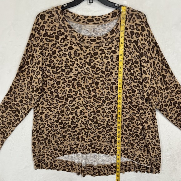NEW Wonderly Curvy Leopard Print Long Sleeve Knit Top Size 2X Lightweight Layer - Picture 10 of 13